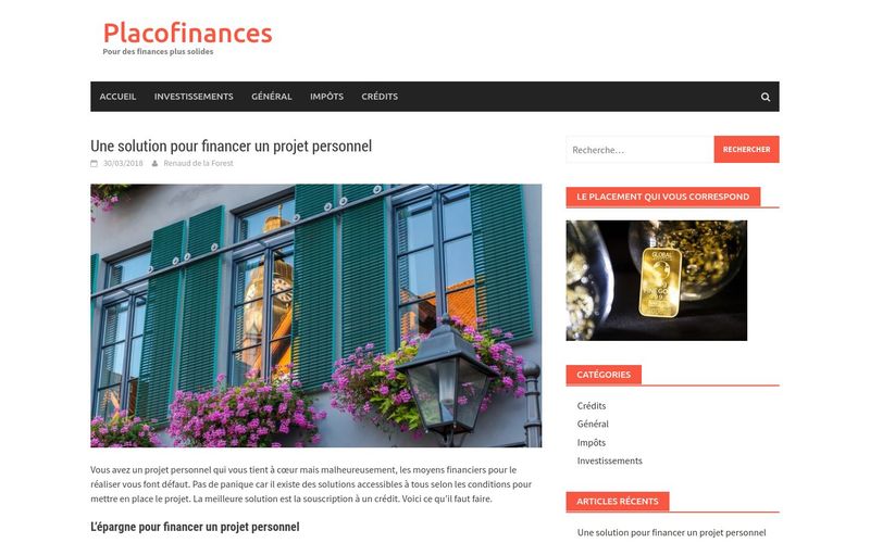 Une solution pour financer un projet personnel – Placofinances